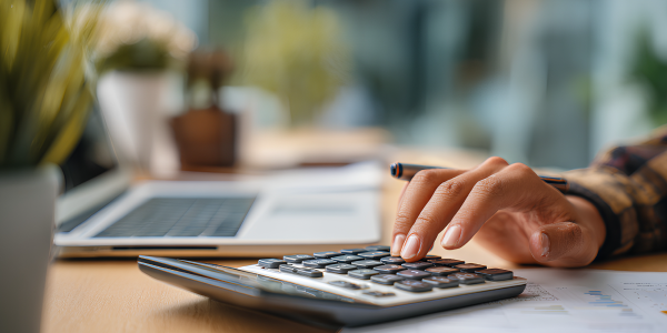 calculadora revisando cuentas